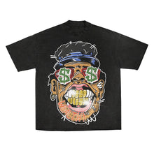 Load image into Gallery viewer, Drop shoulder Max Heavyweight Black T-Shirt  “Money Mann” oversized fit
