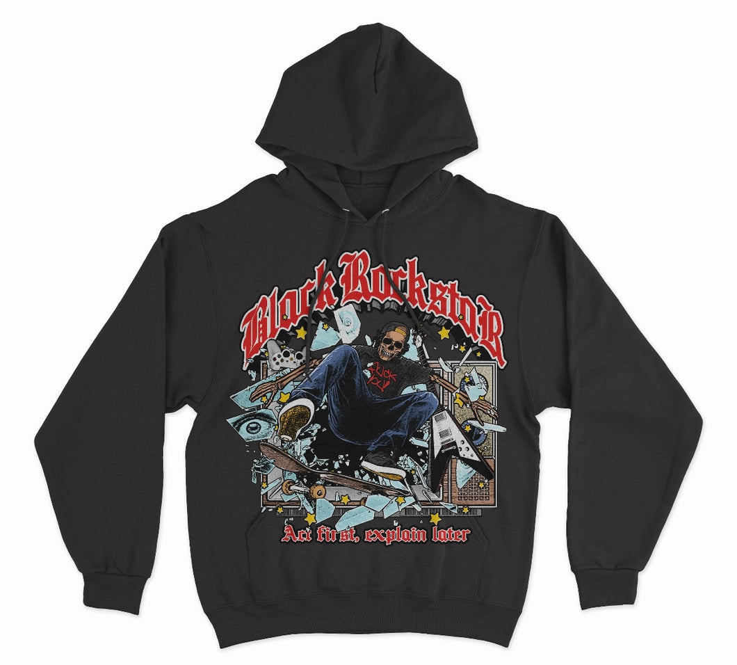 Black “Act First“ hoodie