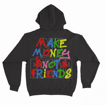 Load image into Gallery viewer, Black “No new Friends“ hoodie
