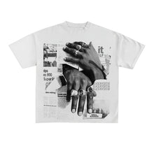 Load image into Gallery viewer, White “Fake news” Max Heavyweight&quot; T-Shirt DROP SHOULDER oversized fit
