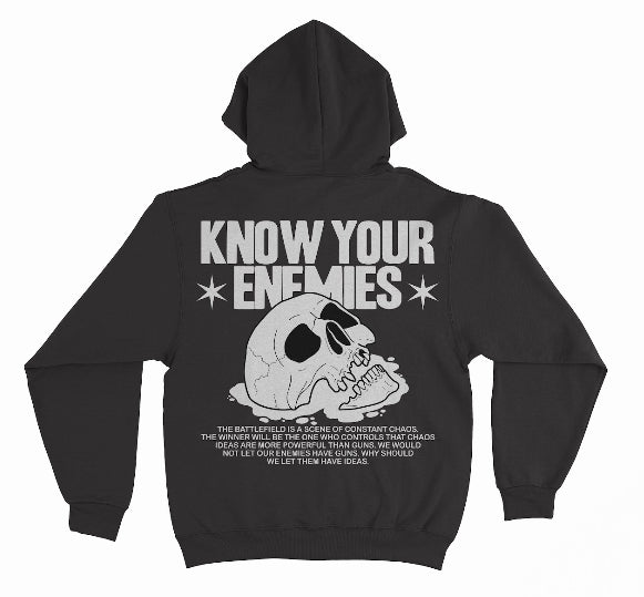 Black “Know Your Enemies“ hoodie