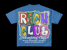 Load image into Gallery viewer, Max Heavyweight BLUE &quot;Rich Club&quot; T-Shirt oversized fit
