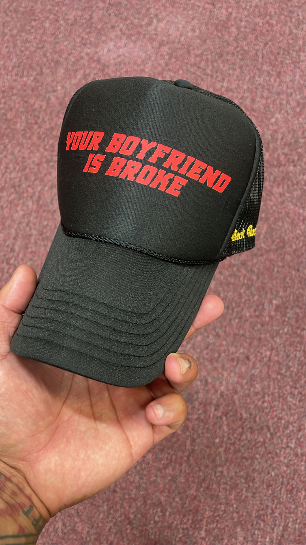 Black 🚷 Broke Boyfriend Foam Trucker